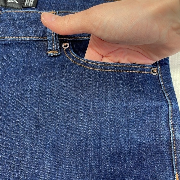 Long Tall Sally Jeans Women's 8 Blue Distressed Denim Raw Hem Bootcut - Picture 6 of 12